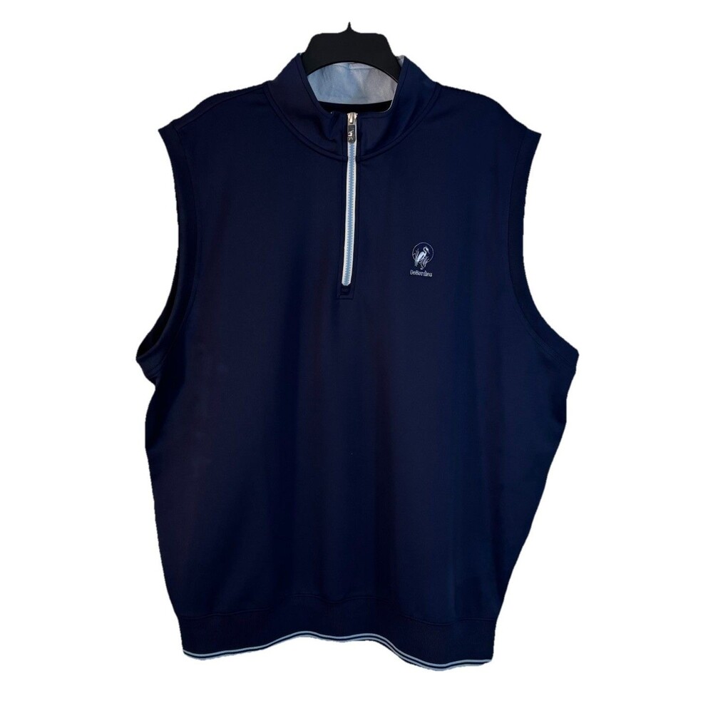 Fairway & Greene DeBordieu Club Logo 1/4 Zip Golf Vest Men's 2XL Navy